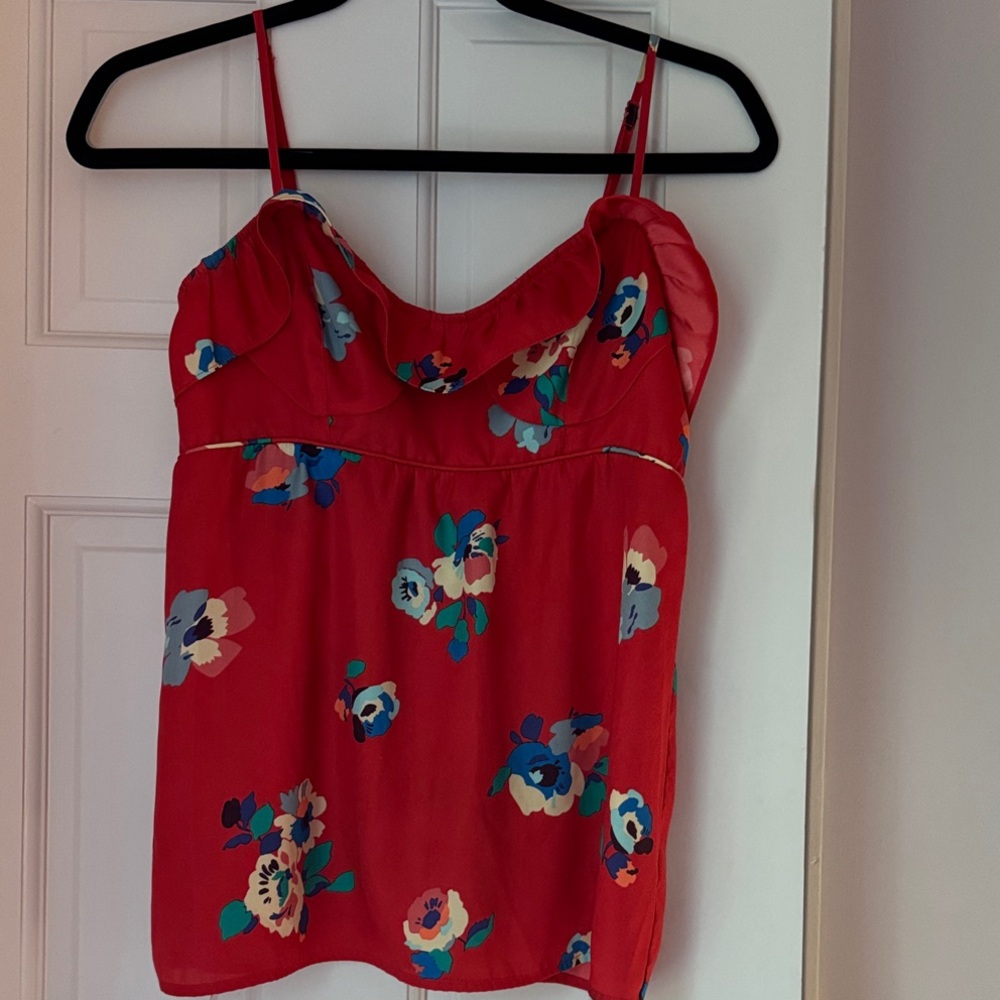 American Eagle Outfitters Red Floral Camisole